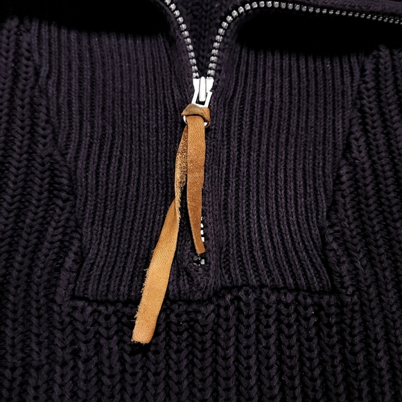 Willis & Geiger Navy Blue Sweater Mens XL 100% Heavyweight Cotton Roomy GUC! - Picture 8 of 14